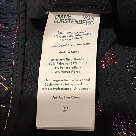 Diane Von Furstenberg Metallic Striped Long Sleeve Sweatshirt Size M - Picture 10 of 10